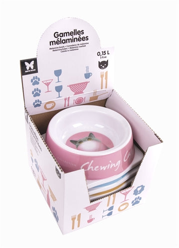 Martin Cat Food Bowl Melamine Assorted