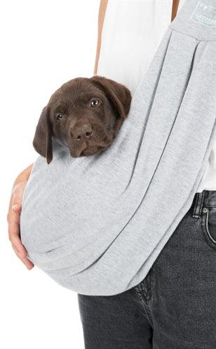 Trixie Junior Dog Bag Belly Carrier Light Gray / Mint Green - Walking and city trips - Image 3