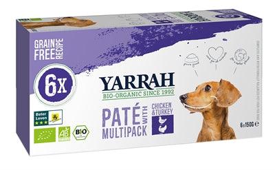 Yarrah Dog Alu Paté Multipack Chicken/Turkey – Organic dog food – 6 x 150 gr