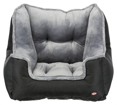 Trixie Car Seat Dog – 50 x 50 x 40 cm – Black/Gray – Soft Padded & Can be used as a Travel Bed