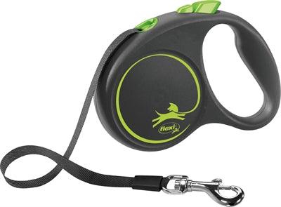 Flexi Roll Line Black Design Tape Green – 5 meters – for dogs of 15, 25 or 50 kg