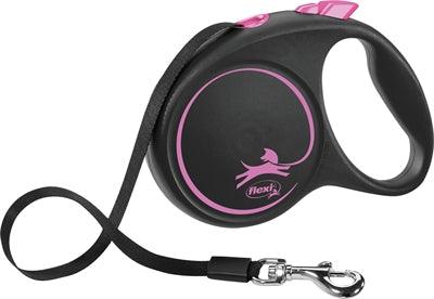 Flexi Roll Line Black Design Tape Pink – 5 meters – for dogs up to 15, 25 or 50 kg - Image 2