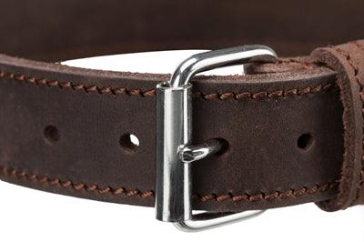 Trixie Dog Collar Rustic Greased Leather Dark Brown - 27-34 x 1.8 cm - Image 3