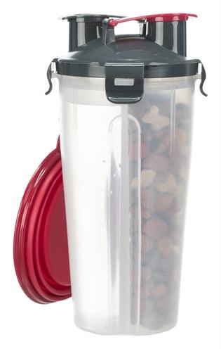 Trixie Dog Drinking and Feeding Bottle with Travel Bowl – 2 x 350 ml – Plastic & Silicone – For Walking and Traveling - Image 3