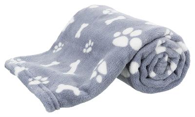 Trixie Dog Blanket Kenny Fleece Bone / Paws Blue – available in 3 sizes