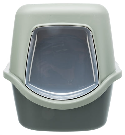 Trixie Be Eco Recycled Cat Litter Box Vico With Hood Anthracite/Green - Image 2