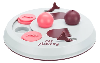 Trixie Cat Activity Flip Board - Brown / Pink / Light Grey - Image 1