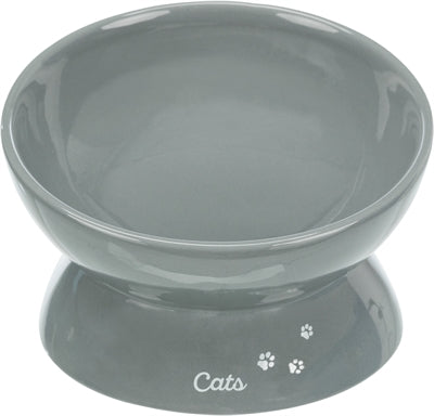 Trixie Cat Food Bowl XXL Ceramic Raised Grey - Image 2