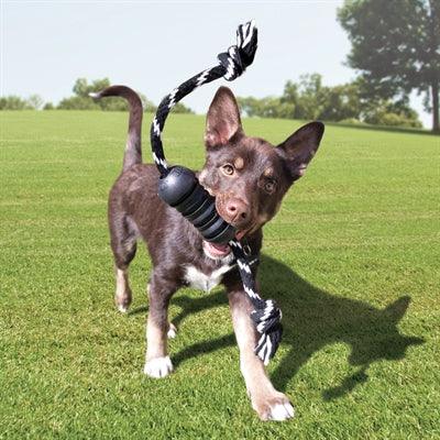 Kong Extreme Dental with Rope Black/White - Mega strong dog toy - Image 2