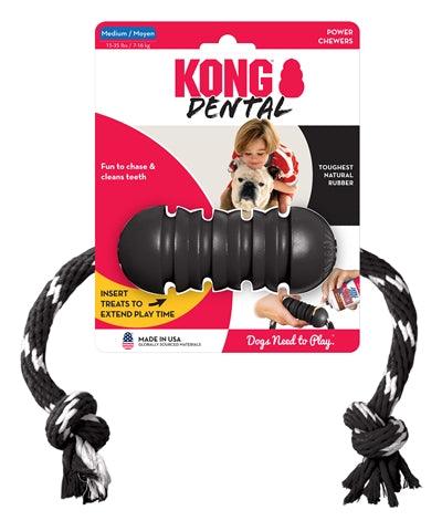 Kong Extreme Dental with Rope Black/White - Mega strong dog toy - Image 3