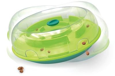 Nina Ottosson Wobble Bowl Green - Interactive Food Bowl and Puzzle - Image 1