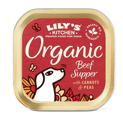 Lily’s Kitchen Dog Organic Beef Supper – Bulk wet food for dogs – 11 x 150 grams
