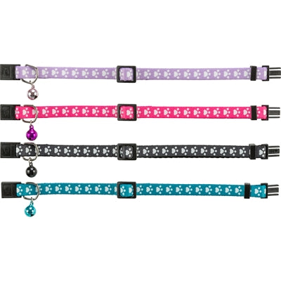 Trixie Collar Cat Print Paw Elastic Assorted - Image 2