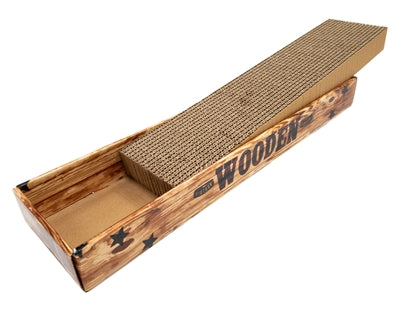Croci Scratching Post Homedecor Noce Wood Print Brown - Image 2