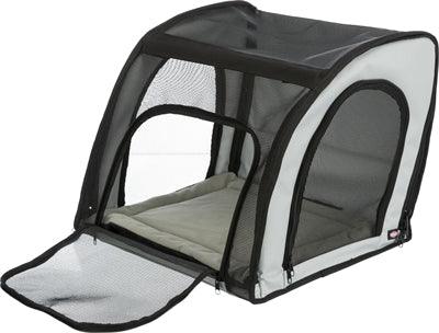 Trixie Dog Car Seat – Grey/Black – 44 x 40 x 37 cm – Enclosed Seat with Cushion & Foldable - Image 2