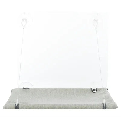 Trixie Cat Hammock Window Mount Velour Grey - Image 3