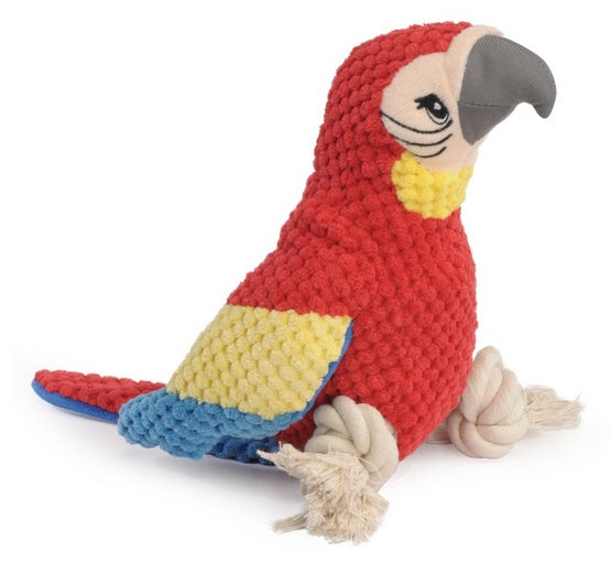 Camon Dog Toy pluszowa papuga - sznurek, piszczałka i szeleszczące wypełnienie - Image 3