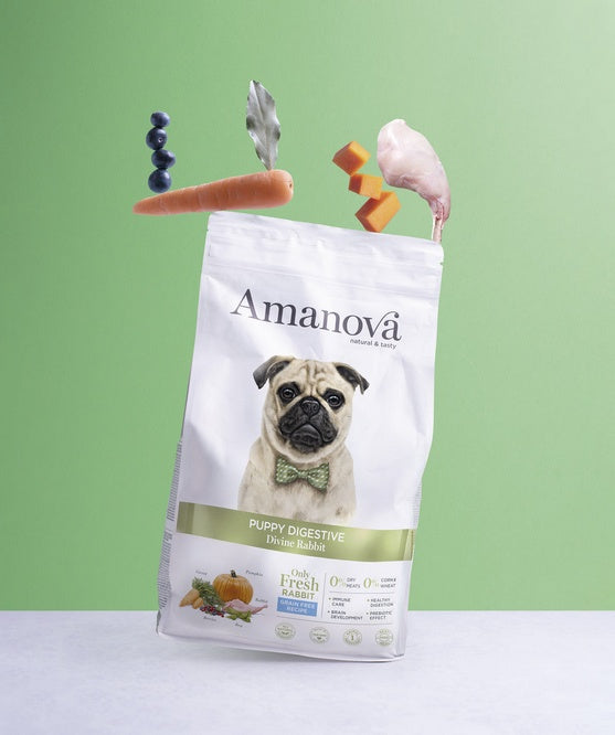 Amanova Dog Puppy Digestive Divine Rabbit - monobiałkowa karma bez zbóż dla szczeniąt - Image 3