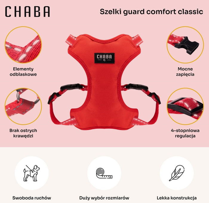 CHABA Szelki Guard Comfort Classic S czerwone - Image 3