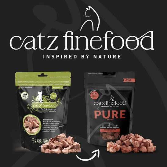 Catz Finefood Pure (Purrrrly N.105) serca wołowe 35 g - 100% liofilizowanej wołowiny bez dodatków - Image 3