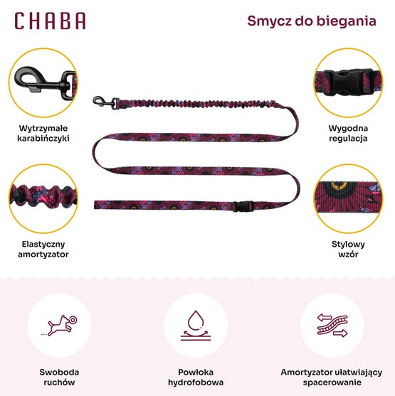 CHABA Smycz z amortyzatorem do biegania Story III L 25mm/280cm Lakota - Image 3