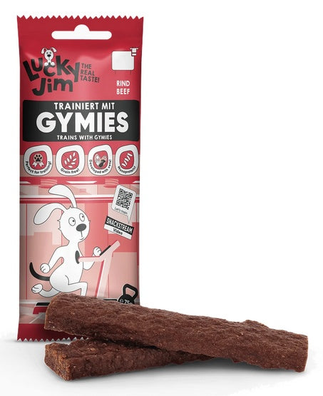 Lucky jim gymies – miękki treningowy przysmak z wołowiną – 75 g