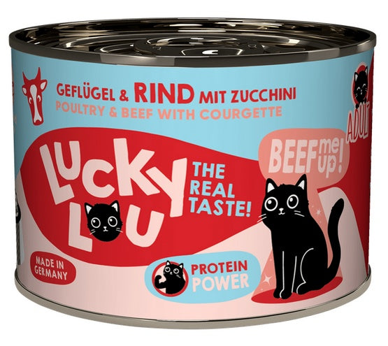 Lucky Lou Lifestage Adult Drób i wołowina puszka 200g - Image 3