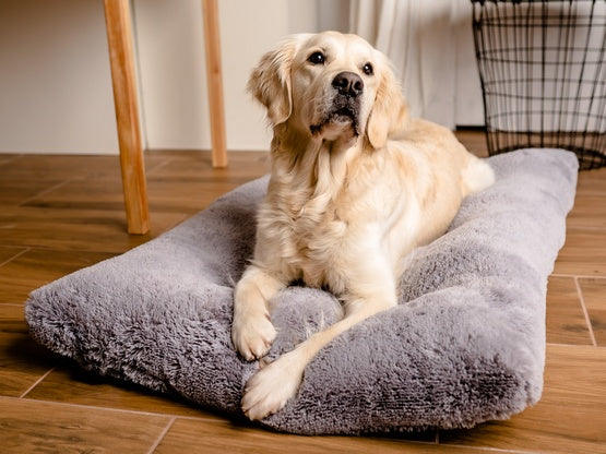 MIMIKO Pets legowisko Shaggy prostokątne XXL 115x75cm szare - antypoślizgowy spód i miękka tkanina - Image 3