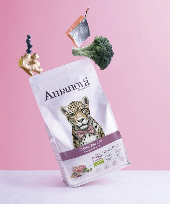 Amanova Cat Sterilised Salmon Deluxe 6 kg - 55% świeżego łososia dla kotów po sterylizacji - Image 3