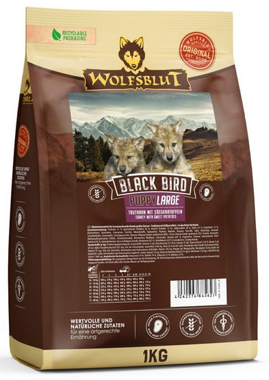 Wolfsblut Dog Black Bird Puppy Large – indyk i bataty 1kg