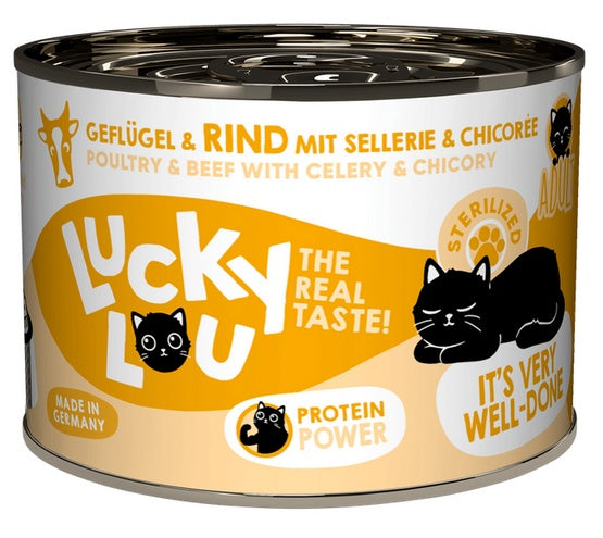 Lucky Lou Lifestage Sterilized Drób i wołowina puszka 200g - Image 3