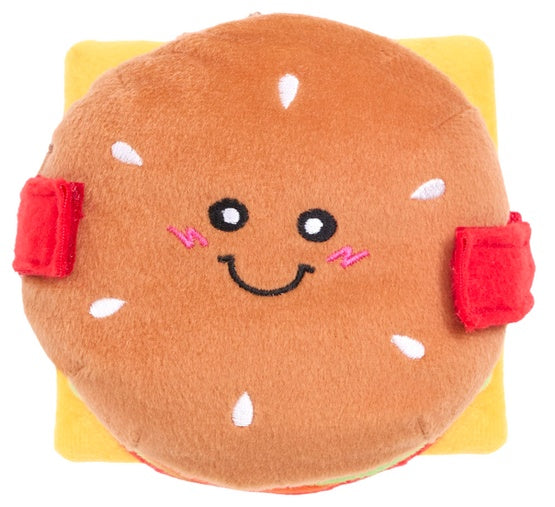 ZippyPaws Snufflerz Cheeseburger - pluszowa zabawka węchowa bez piszczałki - Image 3