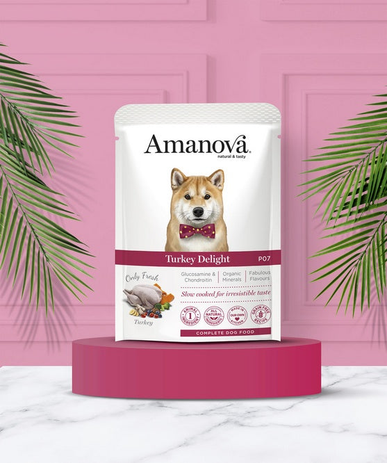 Amanova Dog Adult Turkey Delight - 64% świeżego indyka w saszetce 100 g - Image 3