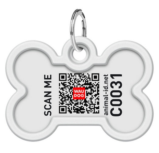 Collar WauDog Smart ID Zawieszka z QR-paszportem kość 4x3cm geometria - Image 3