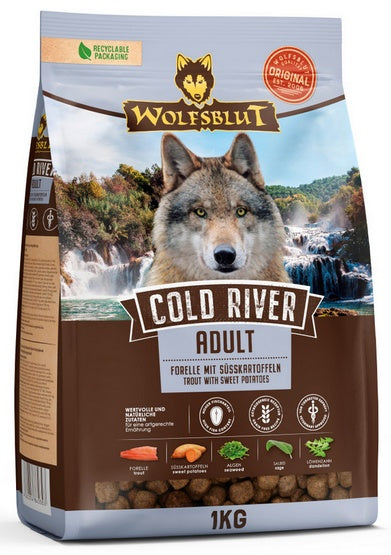 Wolfsblut Dog Cold River Adult – pstrąg i bataty 1kg
