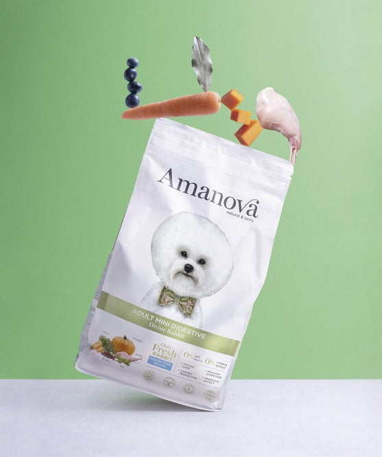Amanova dog adult mini digestive divine rabbit – lekkostrawny królik dla wrażliwych psów małych ras 7kg - Image 3