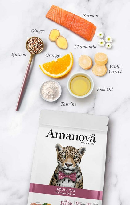 Amanova Cat Adult Salmon Deluxe - 68% świeżo przygotowanego łososia - Image 2