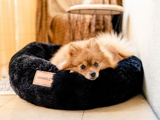 MIMIKO Pets Legowisko Shaggy okrągłe L 60cm czarne - Image 3