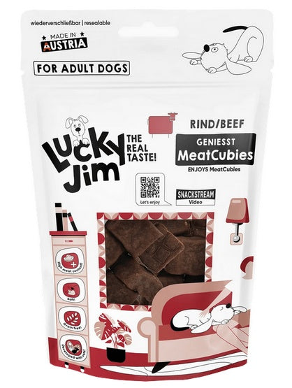 Lucky jim meatcubies - miękkie mięsne kostki z wołowiną - 70 g - Image 2