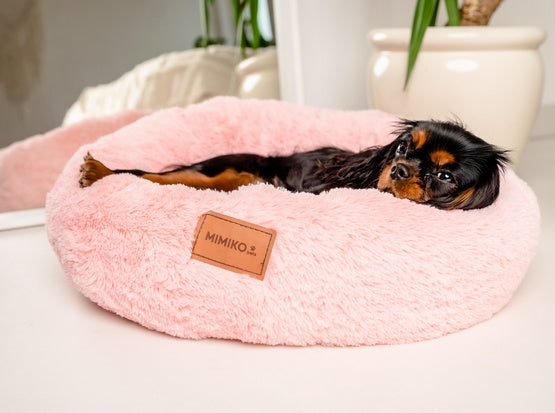 MIMIKO Pets Legowisko Shaggy okrągłe L 60cm różowe - Image 3