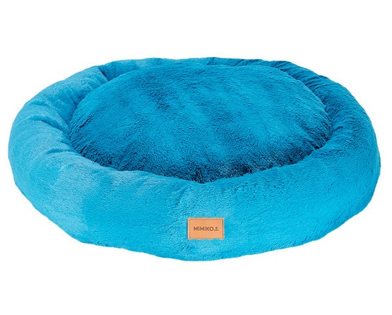 MIMIKO Pets Legowisko Shaggy okrągłe XL 75cm turkusowe - Image 1