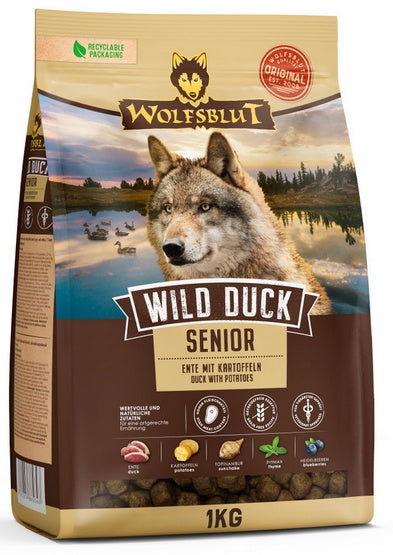 Wolfsblut Dog Wild Duck Senior – kaczka i ziemniaki 1kg