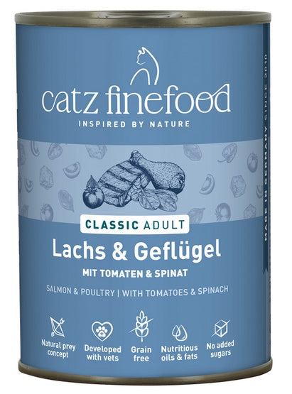 Catz Finefood Classic Łosoś i drób (N.05) puszka 400g - Image 1