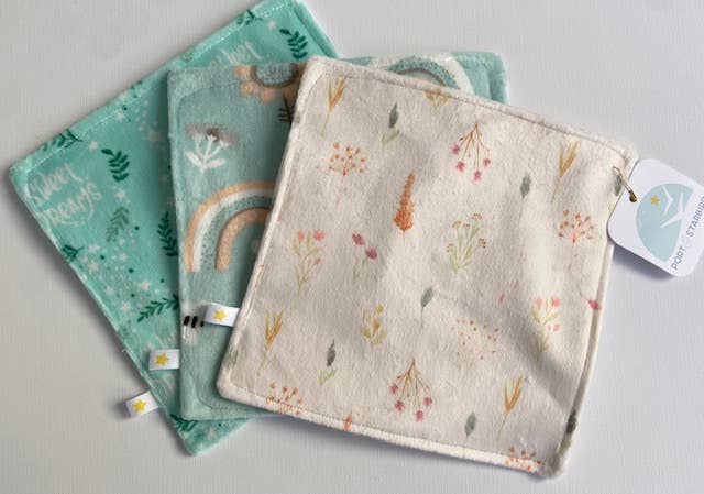Blush Wildflower Minky Crinkle Sensory Toy - Image 3