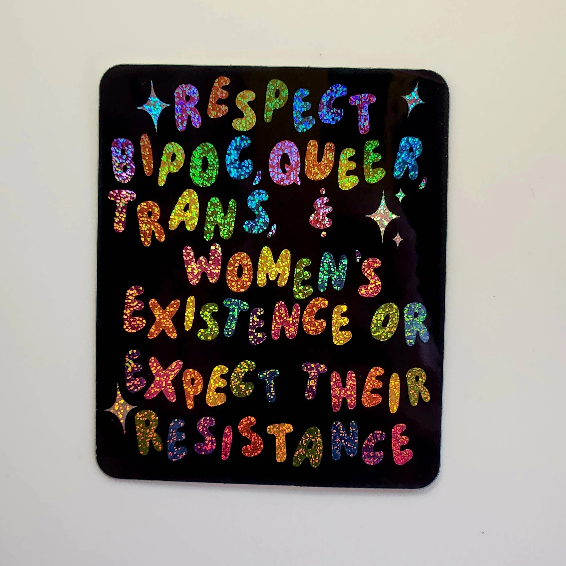 Respect sticker glitter rainbow hydroflask planner - Image 2