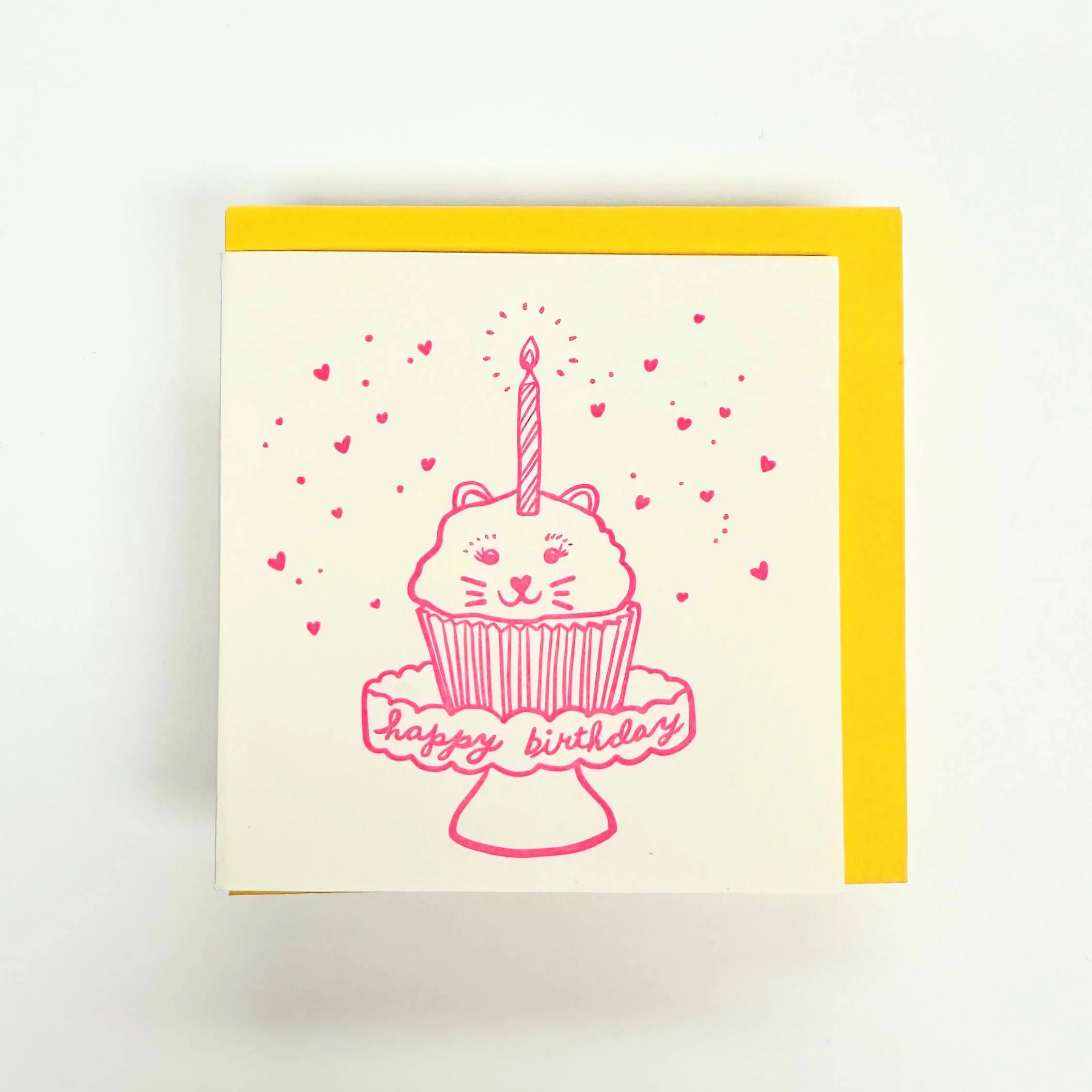 Kitty Cupcake B-day Mini Card - Image 1
