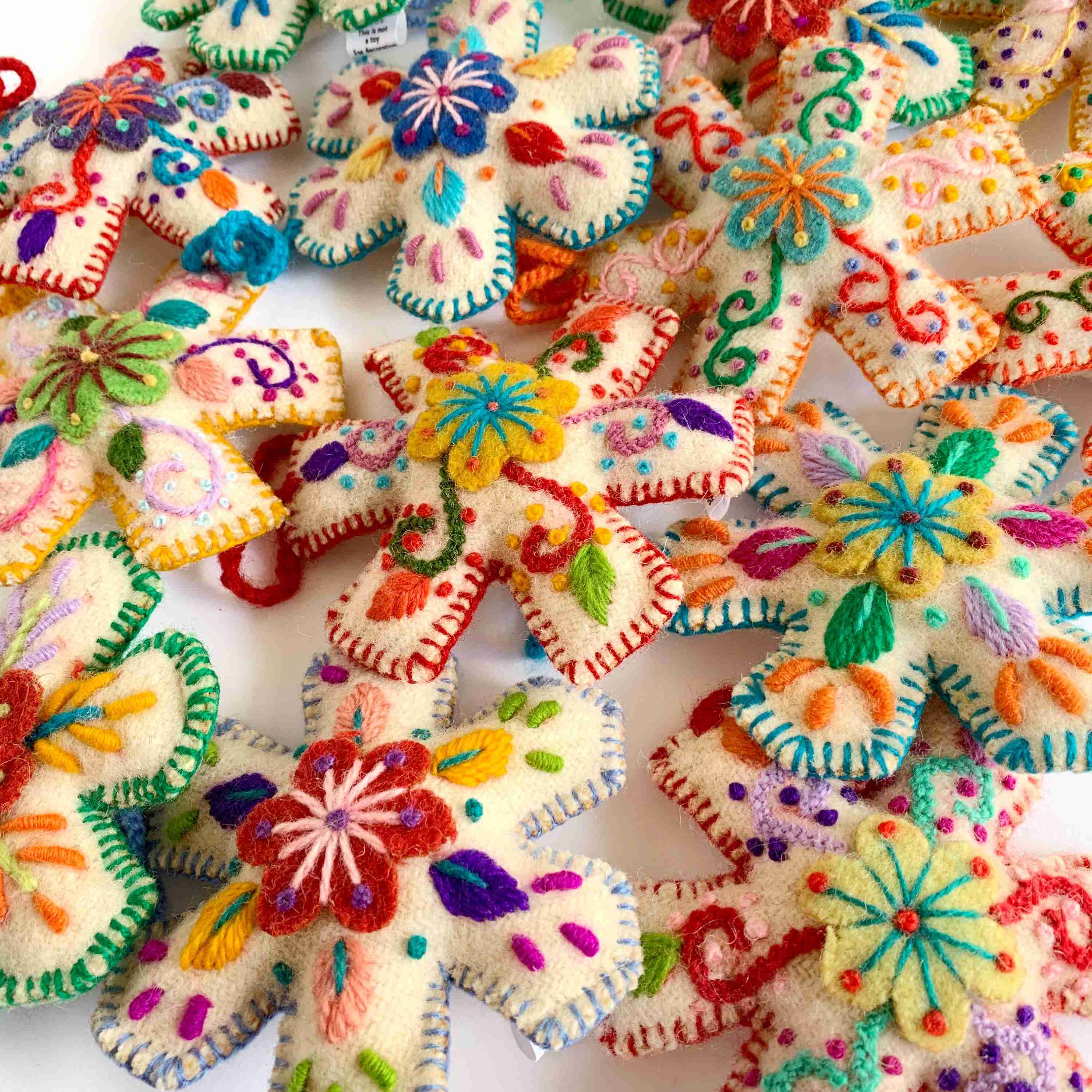 Snowflake Embroidered Christmas Ornament - Image 3