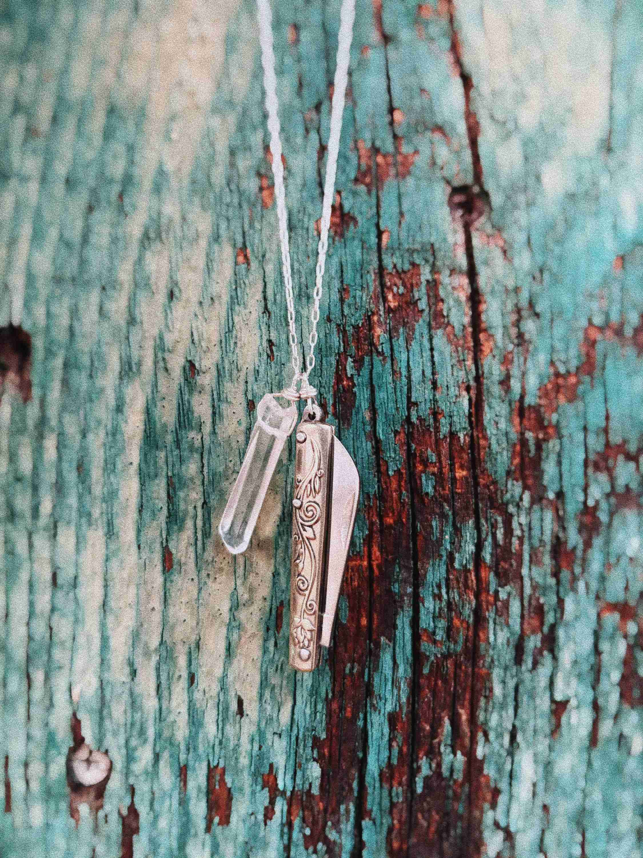Handmade Amelia Necklace | Knife Necklace | Quartz Crystal - Image 3