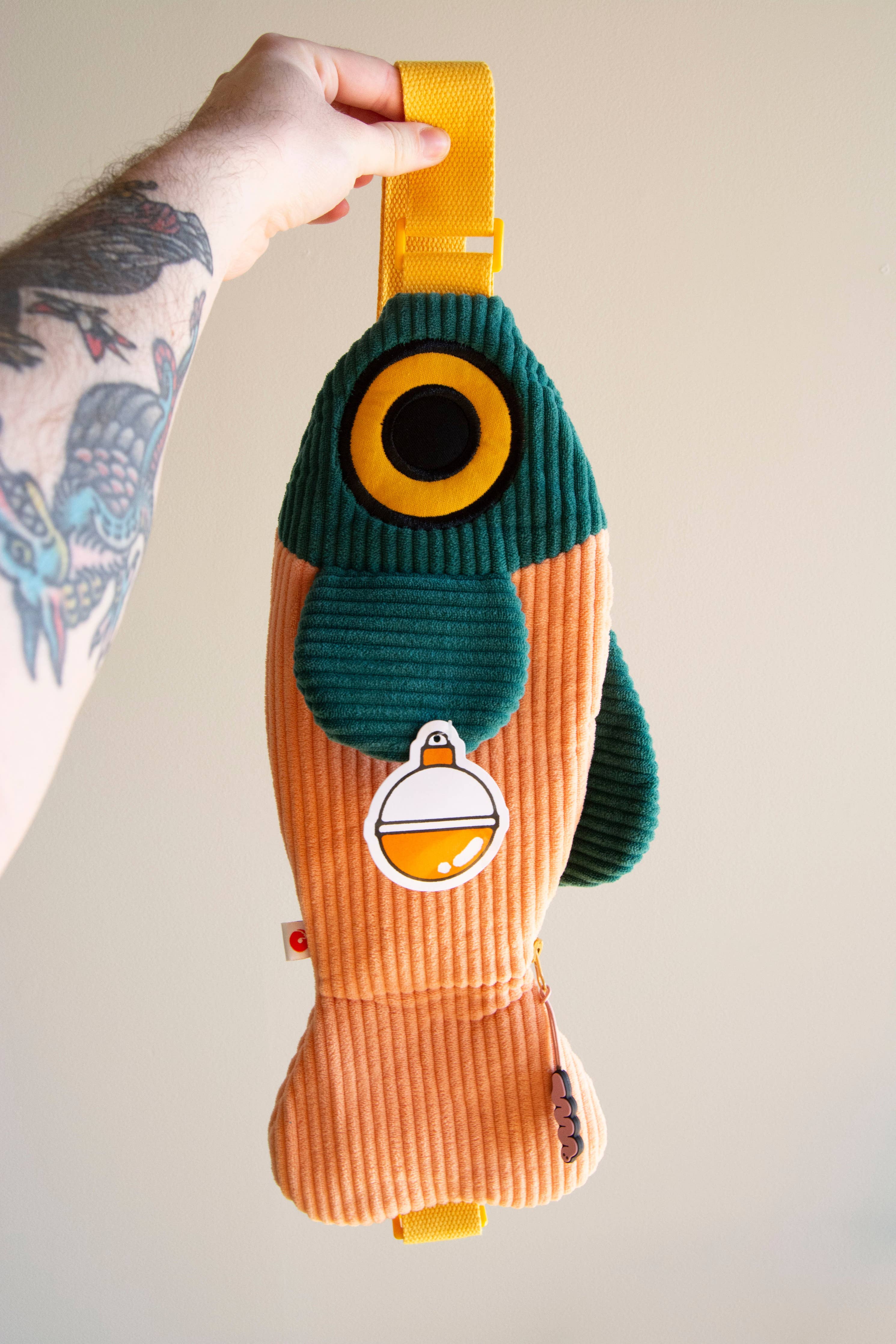 The Fish Bag - Coral / Dark Green - Image 2