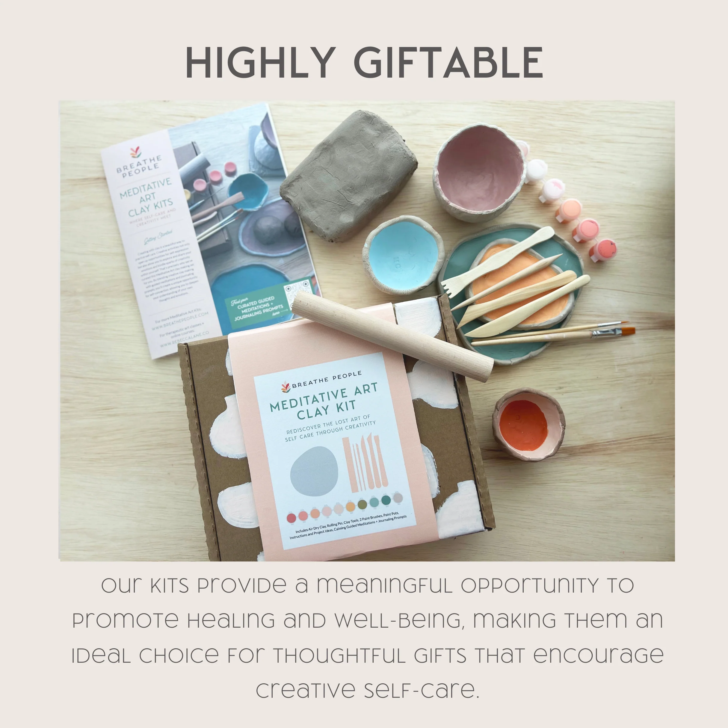 Meditative Art Clay Kit + Self-Care Meditations and Projects - Image 3